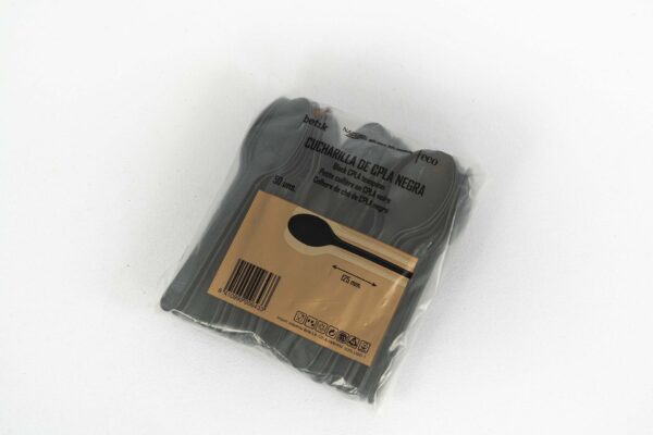 Cuillère CPLA noire 125mm (30*50)